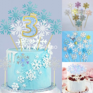 24pcs, Little Snowflake Cupcake Toppers Silver Snowflake Cake Topper  Snowflake Cupcake Toppers Snowflake Cake Decor Snowflakes Cake Decorations