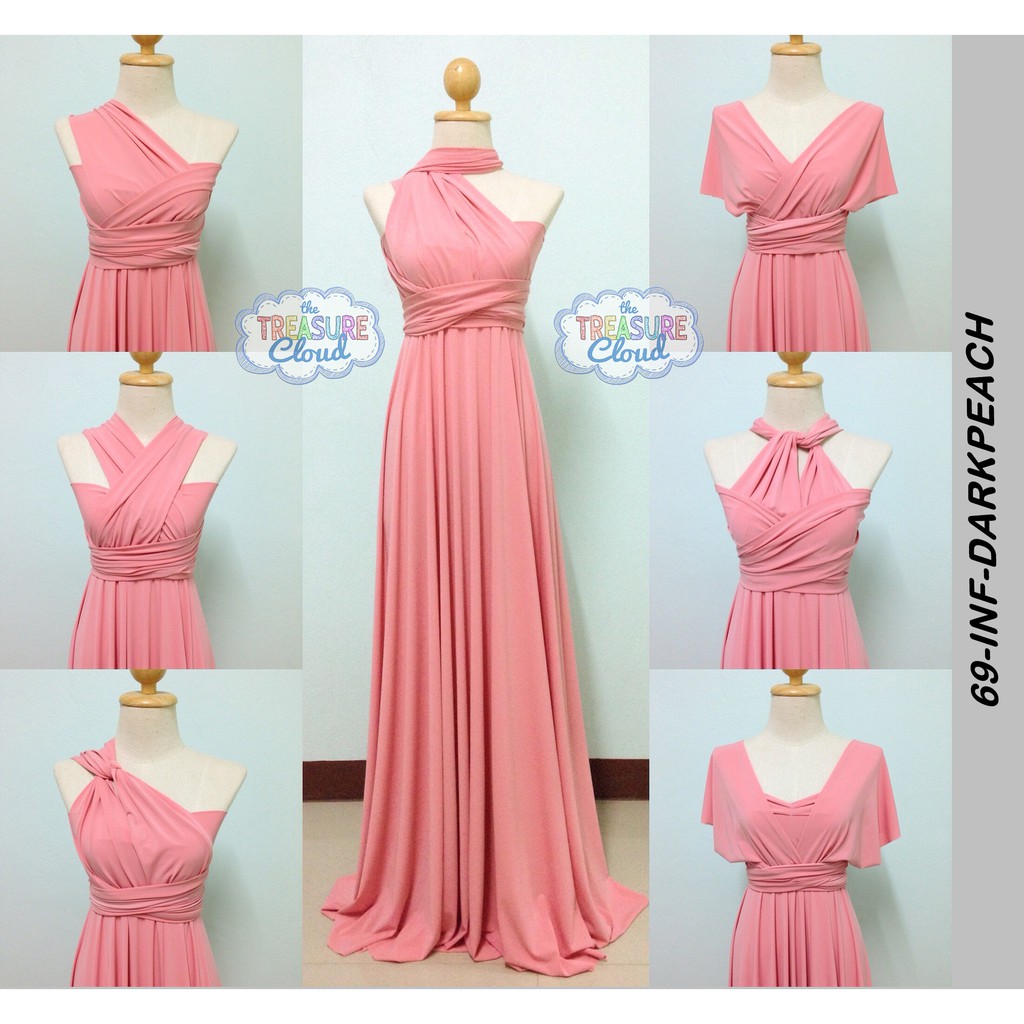 Dark peach clearance color gown