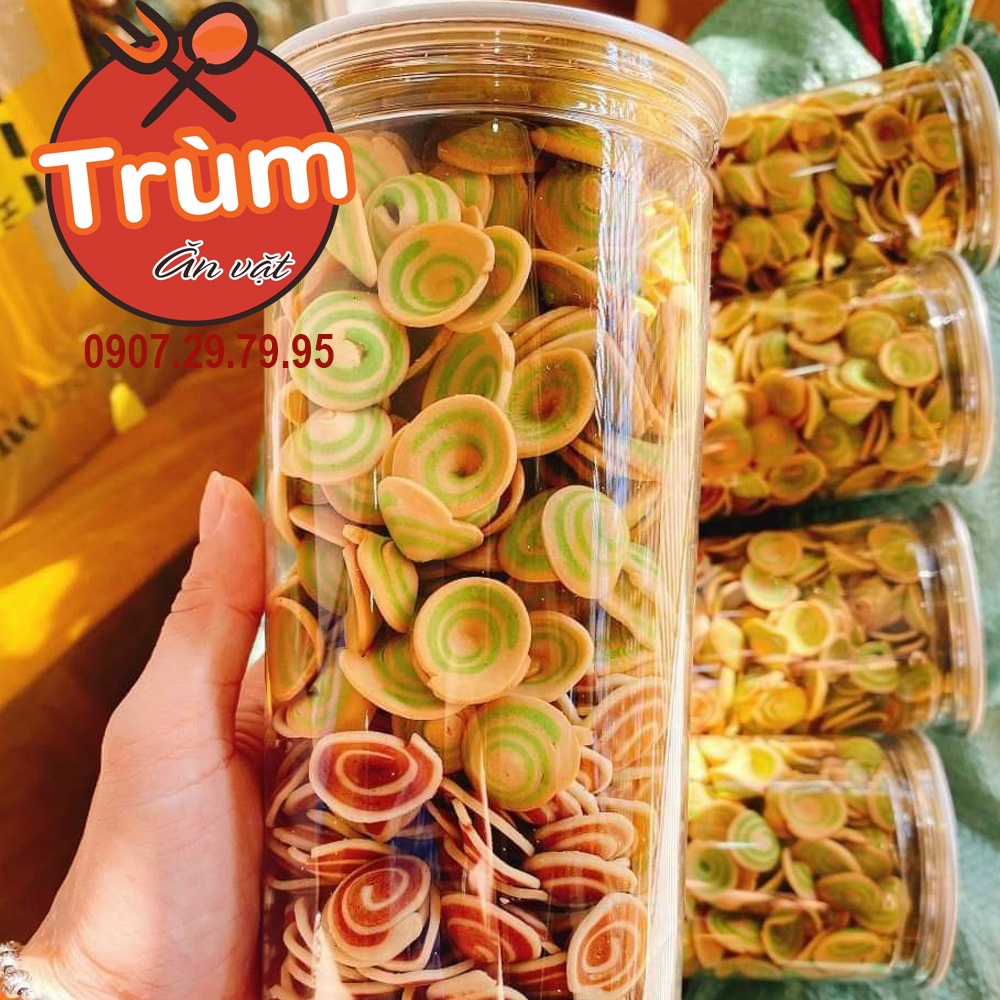 [350gr] Traditional 2 Flavors Pork Ear Cake And Green Tea Snack Boss