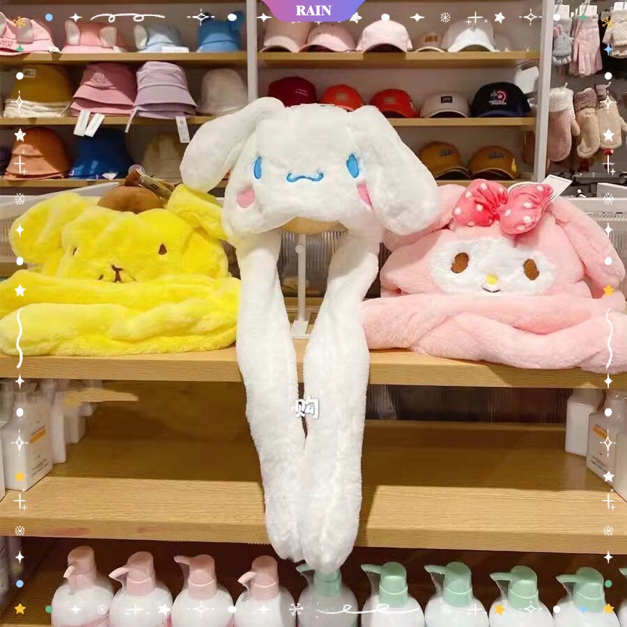 Cute Bunny Ears Hat Moving Airbag Rabbit Soft Jumping Up Cap Funny Toy ...