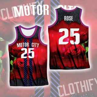 Rose store basketball jersey