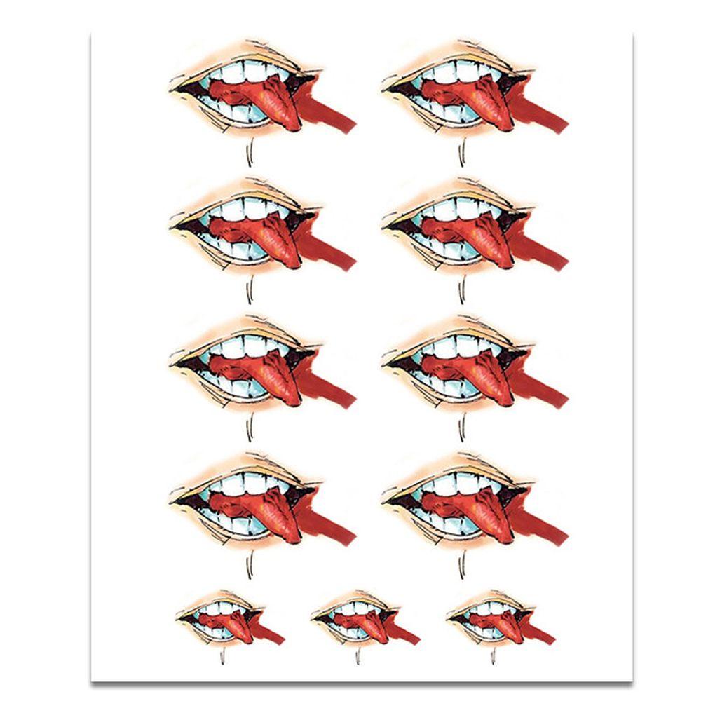 AVALENTINE Men Temporary Tattoos Waterproof Face Fake Tattoo Anime