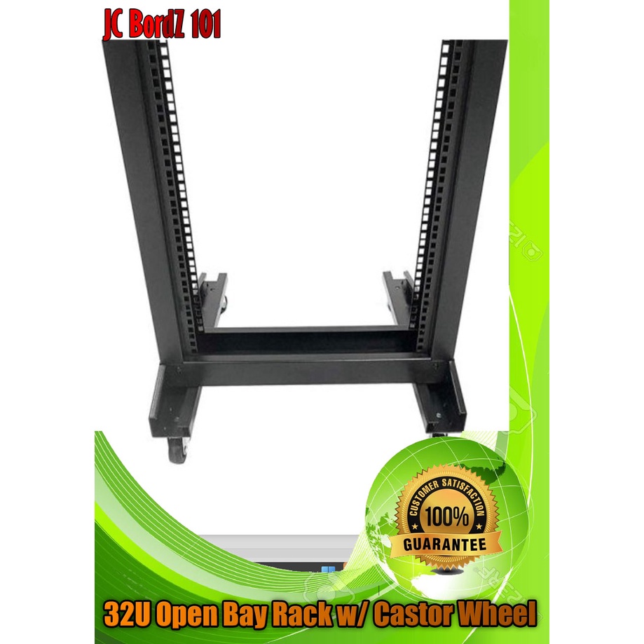 24 U /32U / 42ULayer Open Bay Rack 6ft With Caster Wheels (Disassemble