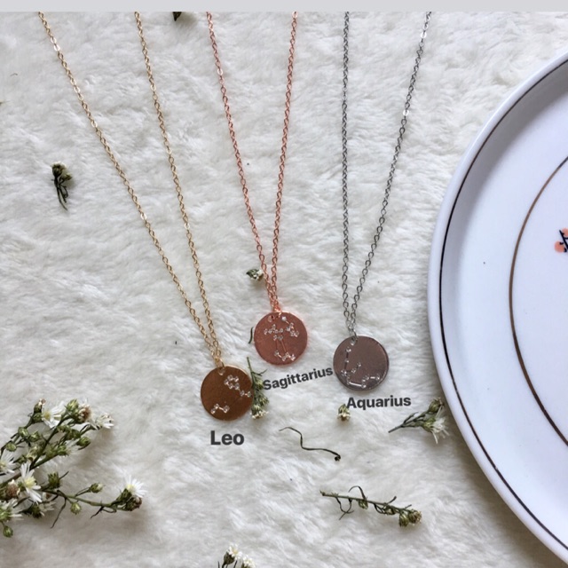Zodiac sign necklace shopee new arrivals