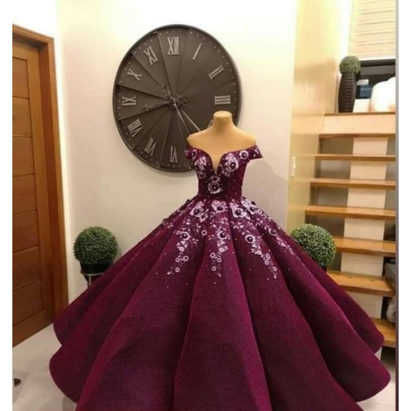 Umbrella cut outlet ball gown