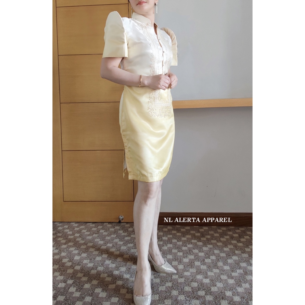 MODERN FILIPINIANA MESTIZA BARONG DRESS FOR WOMEN | Shopee Philippines