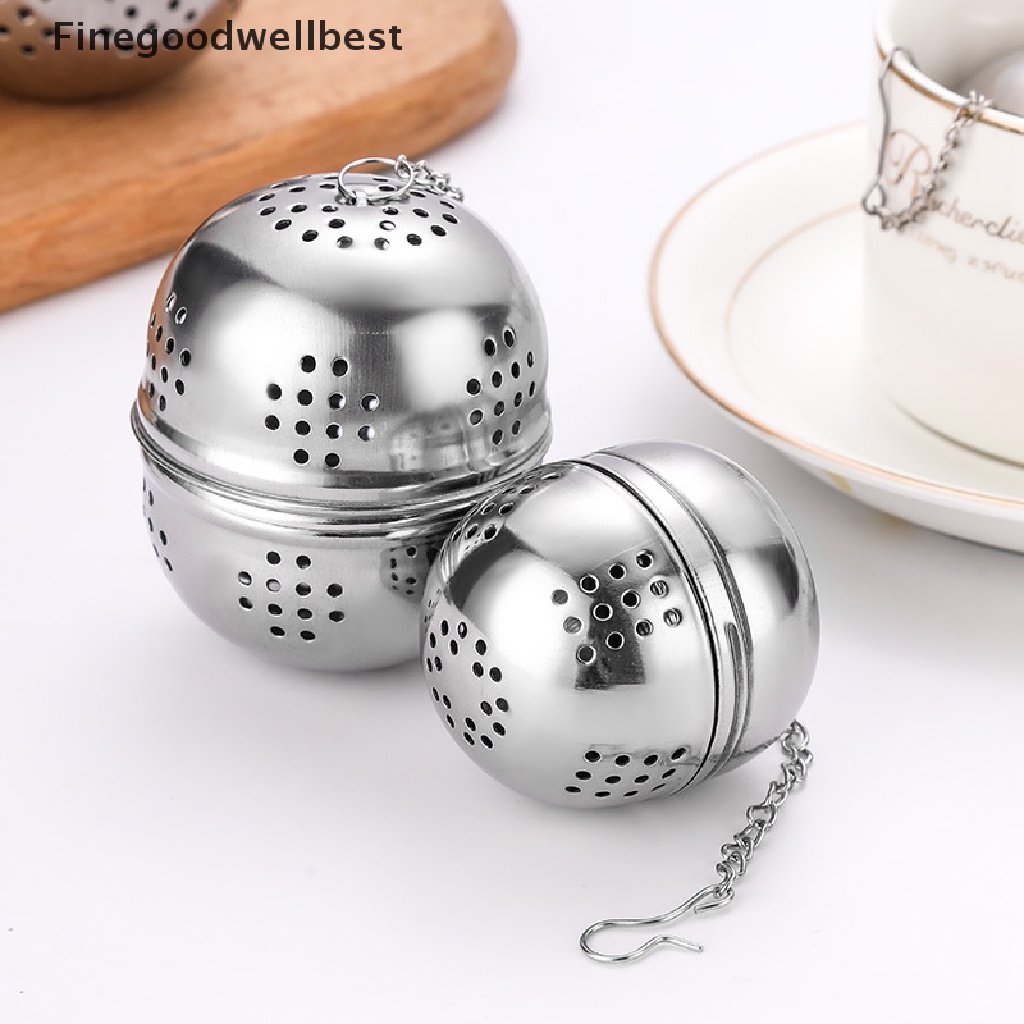 FGWB Stainless Steel Ball Tea Leak Ball Tea Leak Mesh Filter Strainer Tea Infuser HOT Shopee