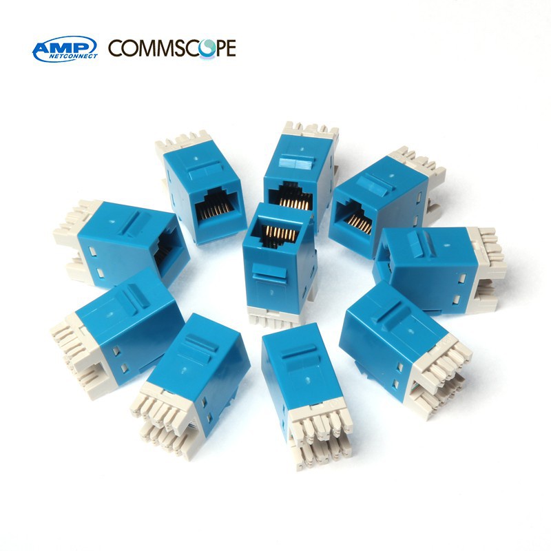 Commscope RJ45 Cat6 keystone Jack / Modular Jack ( BLUE ) Shopee