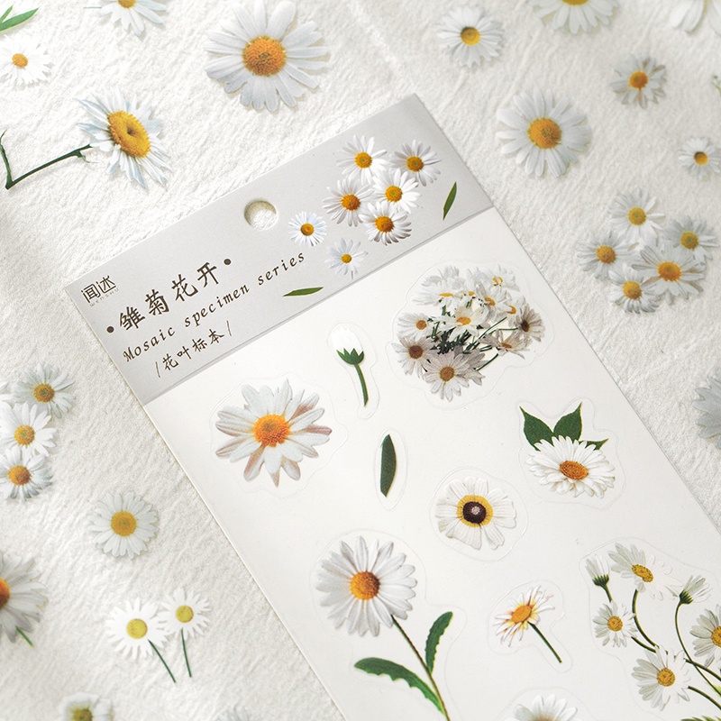 ENWEI 6 Sheets Mosaic Specimen Series Journal Vintage Stickers PET ...