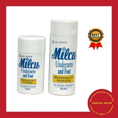 Milcu Underarm & Foot Deodorant Powder 80g 40g | Shopee Philippines