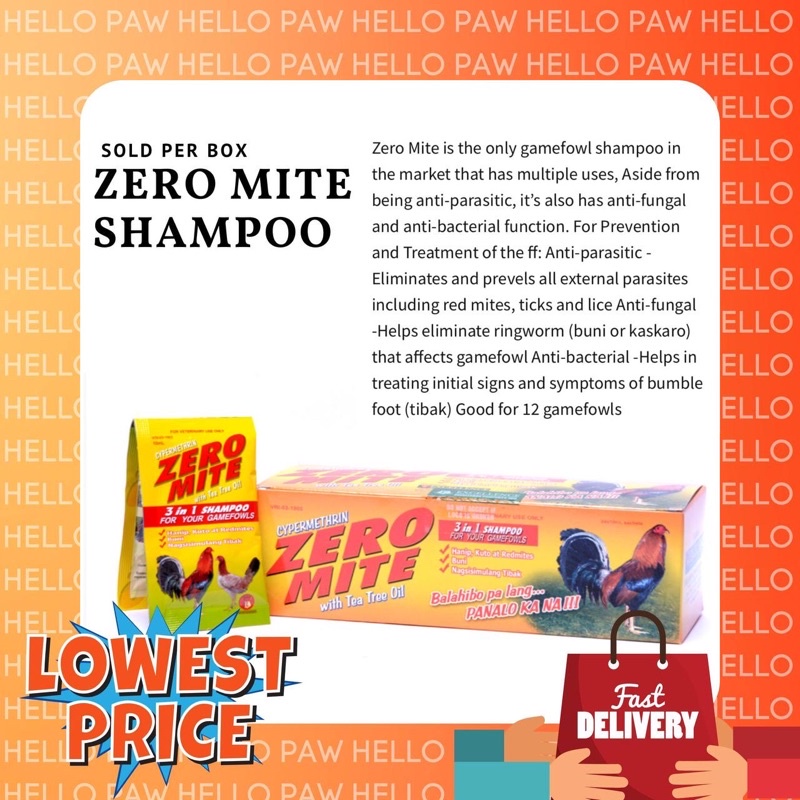 Zero Mite Shampoo (SOLD PER BOX) Shopee Philippines