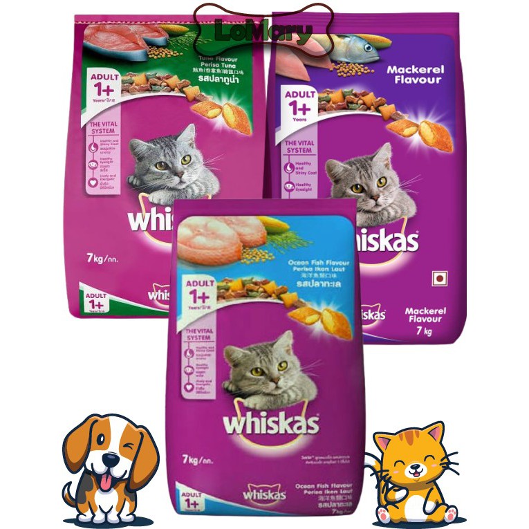 Whiskas dry outlet cat food 7kg