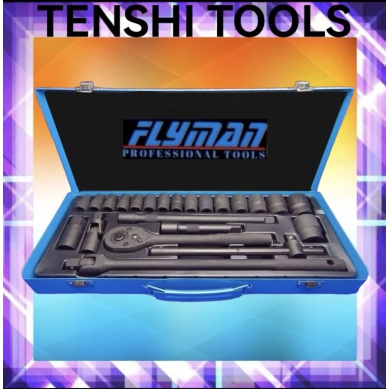 24pcs Socket Set 1/2 drive Heavy Duty Flyman Original Tools Supplier ...