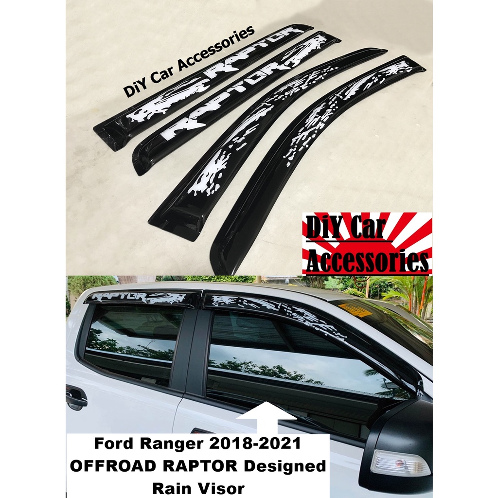 Ford Ranger with Raptor design Rain Visor (2018-2021) | Shopee Philippines