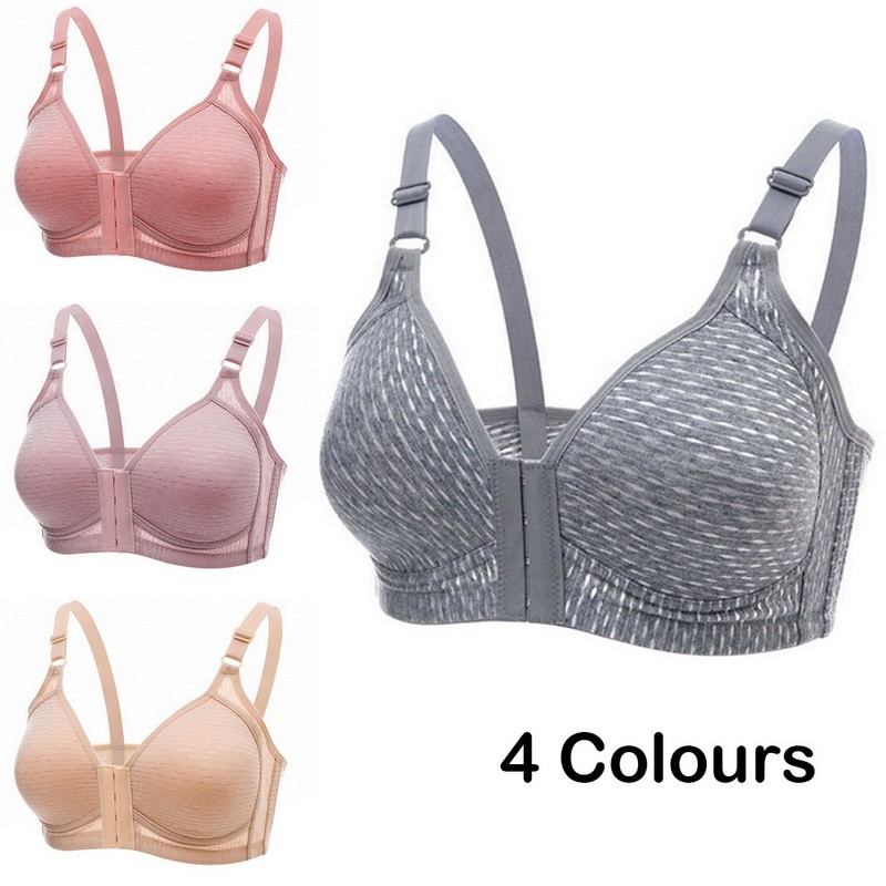 Super Push Up Bra Front Button Bras Thin Cup Wireless Bra Sexy Plus ...