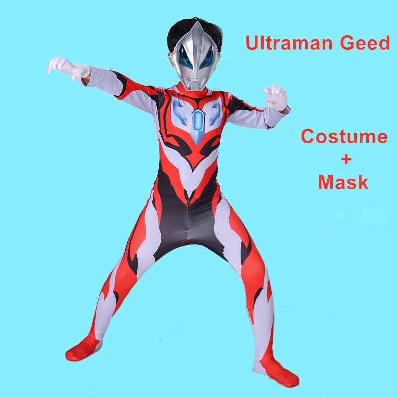 Kids Ultraman Costume Savior Cosplay 3D Print Spandex Zentai Superhero