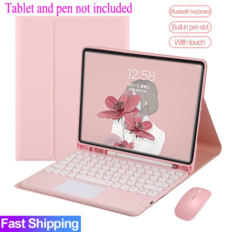 Case with Touch pad Keyboard For Samsung Galaxy Tab S6 Lite A8 S9 A9