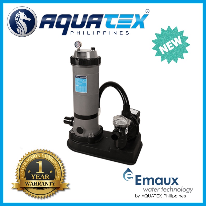 EMAUX Pool Cartridge Filter and Pool Pump Combo 0.3HP or 0.5HP | Shopee ...