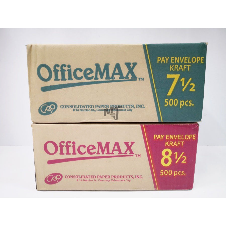 500 PCS. OfficeMAX Coin / Pay Envelope Kraft Shopee Philippines
