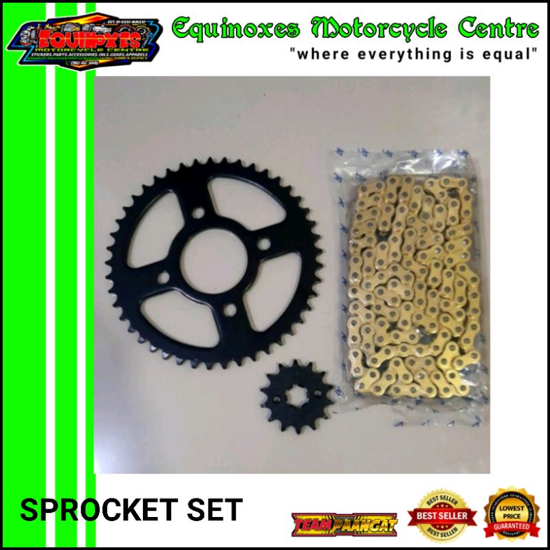 CHAIN SET SPROCKET 130L GIXXER, GIXXER Fi, GSXR150, GSXS150, CBR150