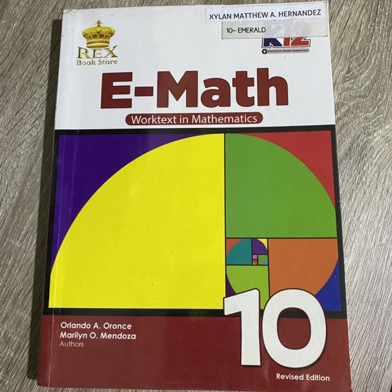 USED HIGH SCHOOL TEXTBOOK E-MATH 10 Worktext in Mathematics | Shopee ...