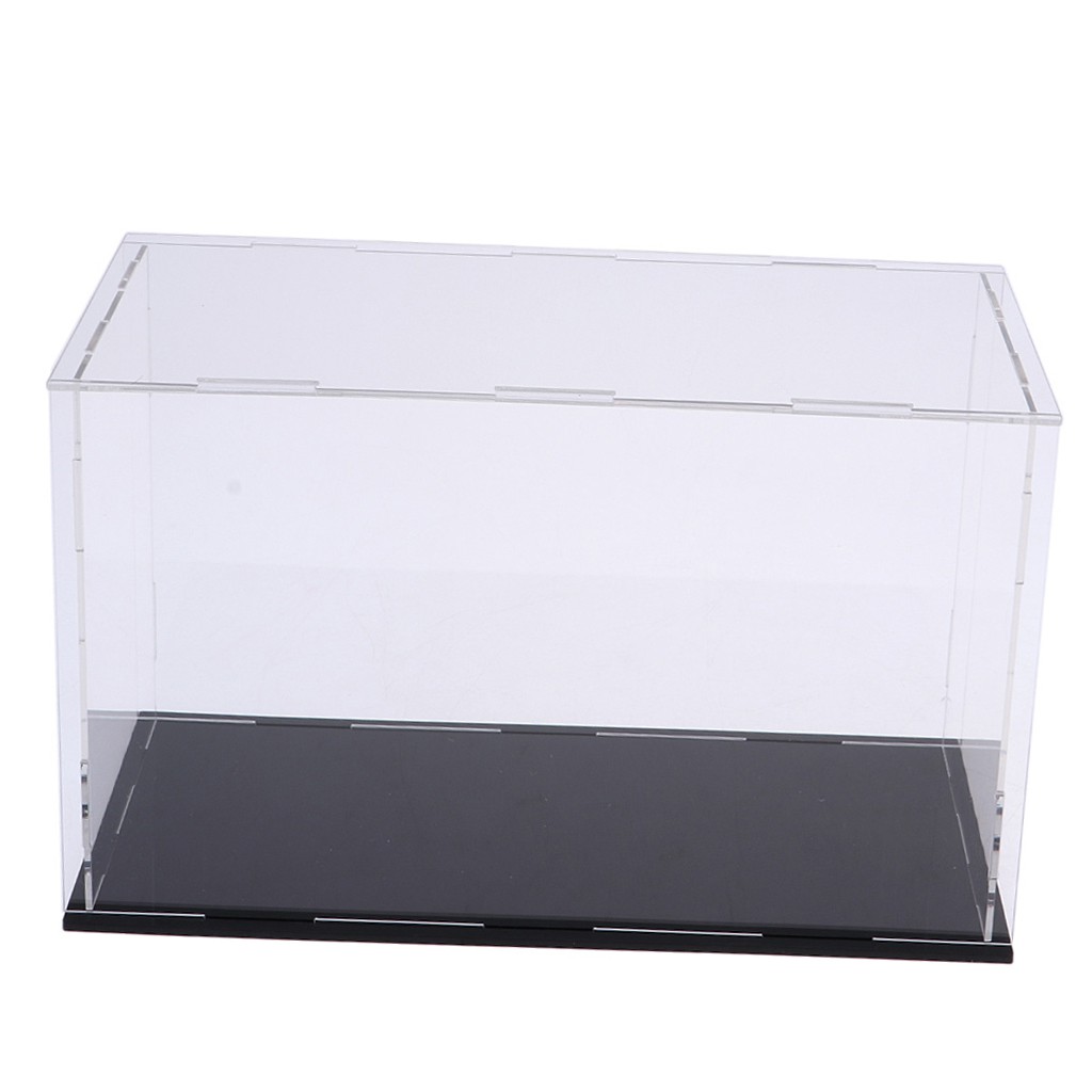 Clear Acrylic Display Case Box Organizer Stand Dustproof Protection 