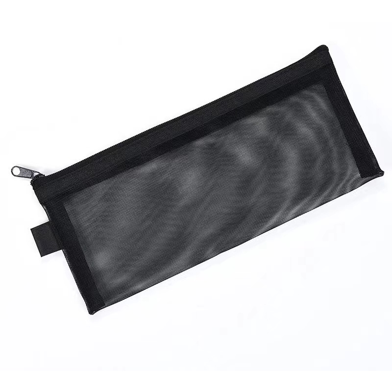 Mesh Pencil Bag Ins Simple Transparent Stationery Bag Nylon Pencil Case 