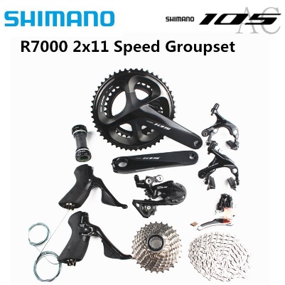 SHIMANO 105 R7000 2x11 speed Groupset 170 172.5 175mm 50 34T 52 36T 53 39T road bike bicycle kit groupset upgrade from 5800