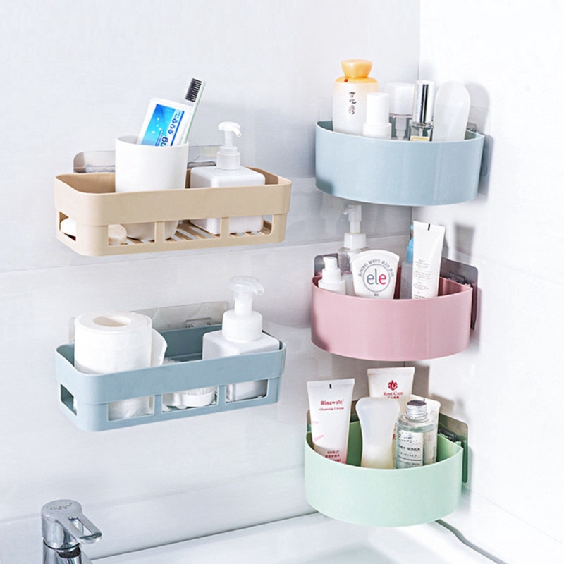 Bathroom Shelf Toiletries Storage Racks Portable Plastic Shelves ...