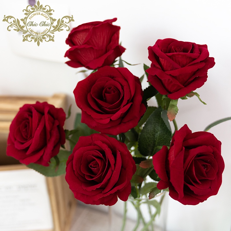 High Quality Velvet Rose&Cloth Rose Fake Rose Fake Flowers Artificial