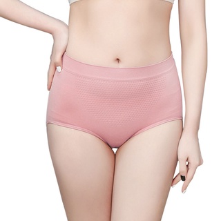 Women Cotton Panties High Elasticity Briefs Mid-Waist Underwear Soft Undies  Female Panty