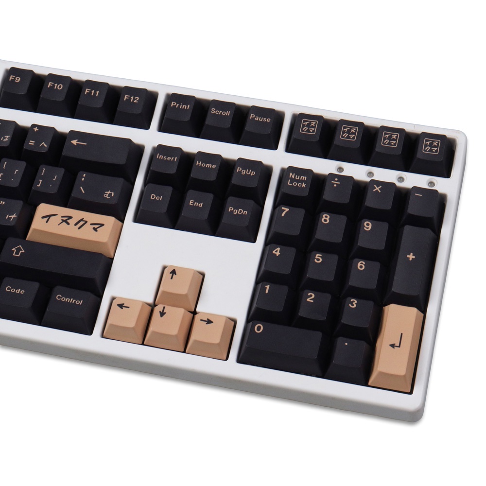 130 Key PBT Keycap Cherry Profile DYE-SUB Inukuma Japanese Personalized ...