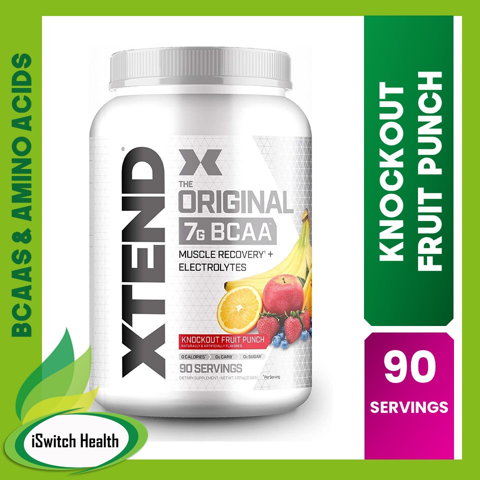 Scivation Xtend BCAA Drink 90 Servings Knockout Fruit Punch BCAA