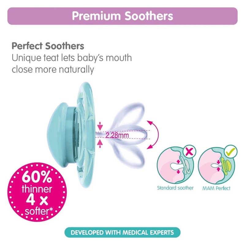 Mam Supreme Pacifier Orthodontic Soother(26M+) Shopee Philippines
