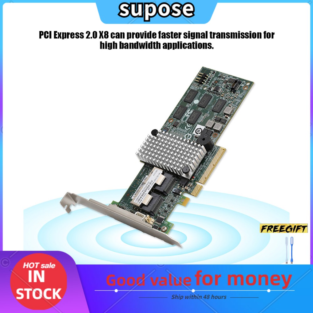 Carte Contrôleur RAID SAS/SATA IBM M5015 (LSI 9260-8i) - PCIe X8, 8 Ports, Cache 512 Mo, Pour Serveur