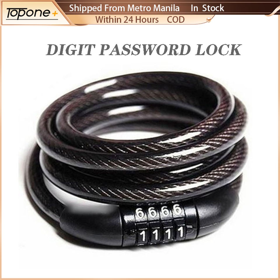 Universal Bicycle Security Password Lock MTB Digit Password Spiral ...
