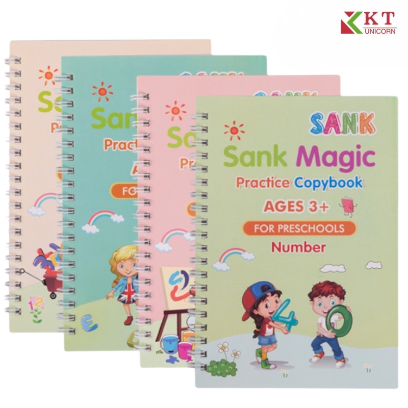 KT Unicorn Learning Books Tracing Workbook for Kids practice writing ...