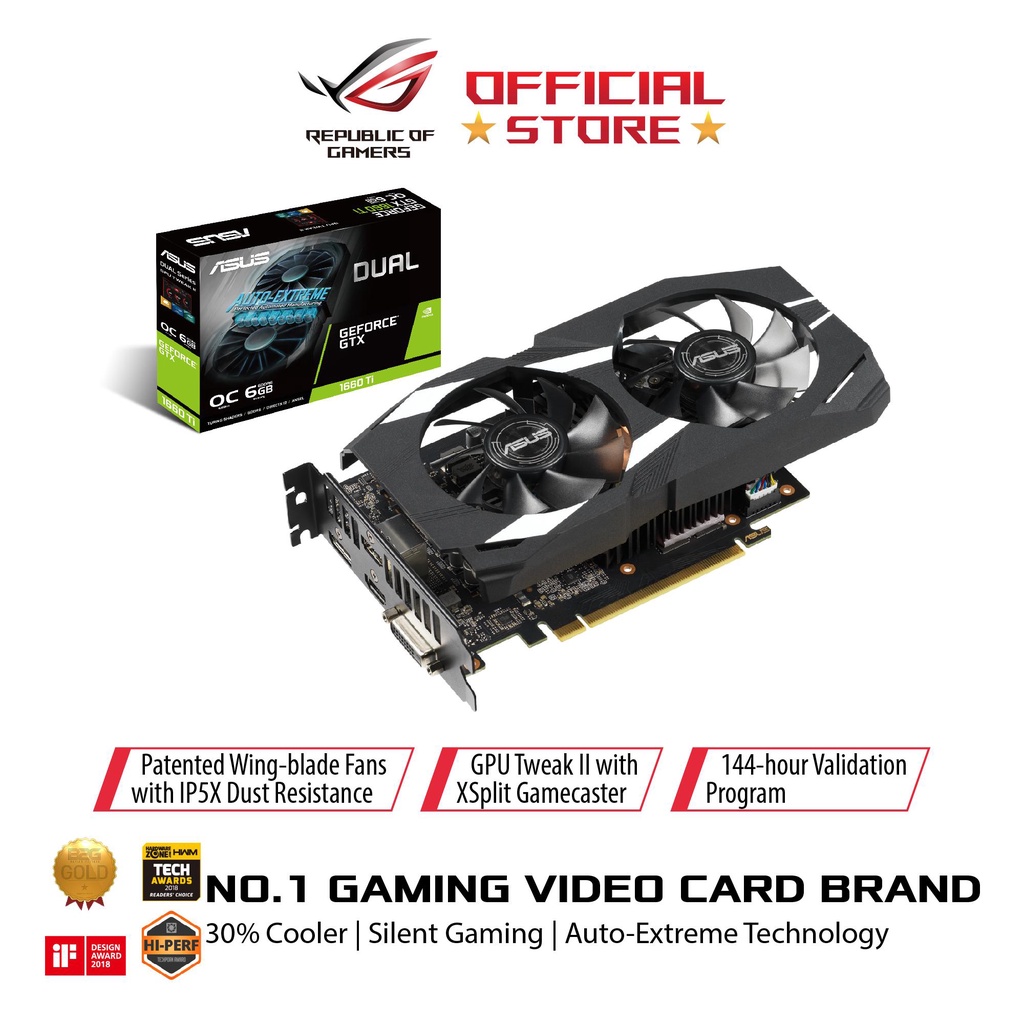 Asus dual geforce gtx 1660 ti oc best sale 6gb gddr6