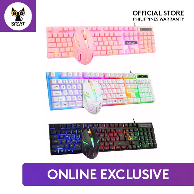 Keyboard Pink Keyboard and Mouse Set Gaming Keyboard PC Keyboards For