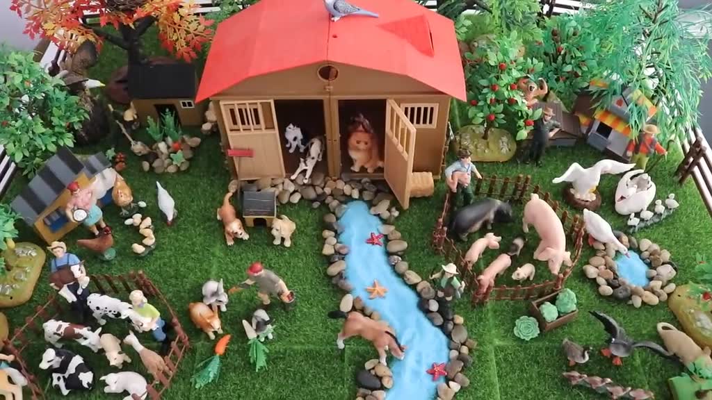 Poultry Rooster Hen Chicken Cock Turkey Farm Animals Model Action ...