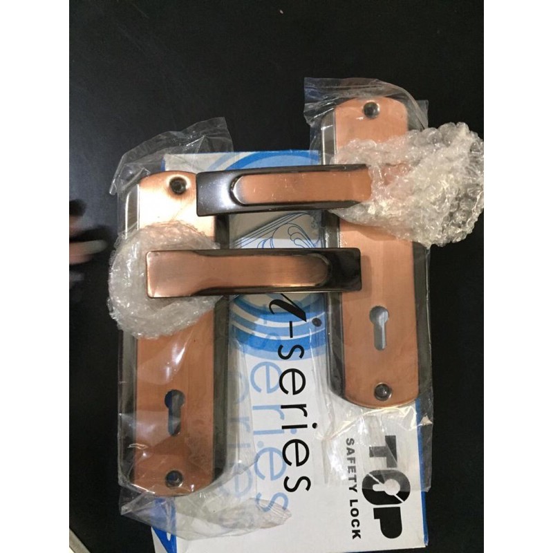 Small door lock. TOP series door lock, antique brown copper color. top ...