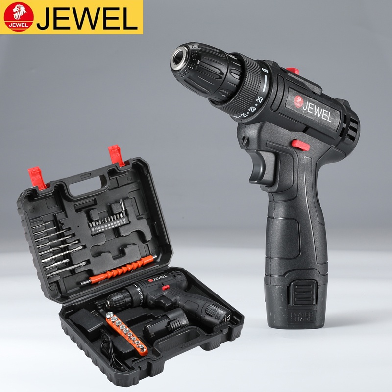 barena drill set JEWEL 12v High Quality Cordless Drill Set (Black ...
