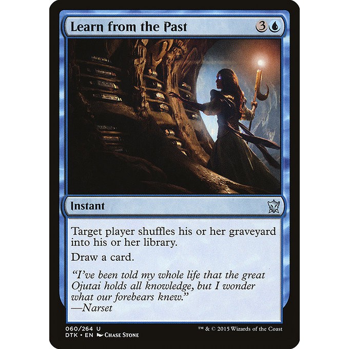 Magic the Gathering : Learn from the Past - DTK SPLD - UC MTG Blue Instant  | Shopee Philippines