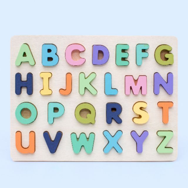 Kids Wooden Alphabet Matching Board Number and Shape Matching Board ...