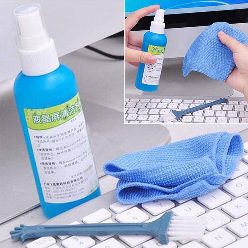 3 in 1 Screen Cleaning Cleaner Kit For Laptops Tablet TV LCD Monitor