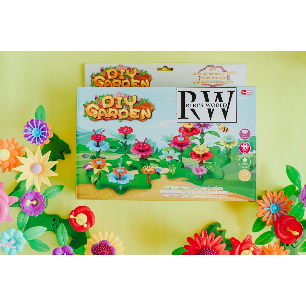 RIRI'S WORLD| DIY Garden Colorful Flower Toy Set | Shopee Philippines