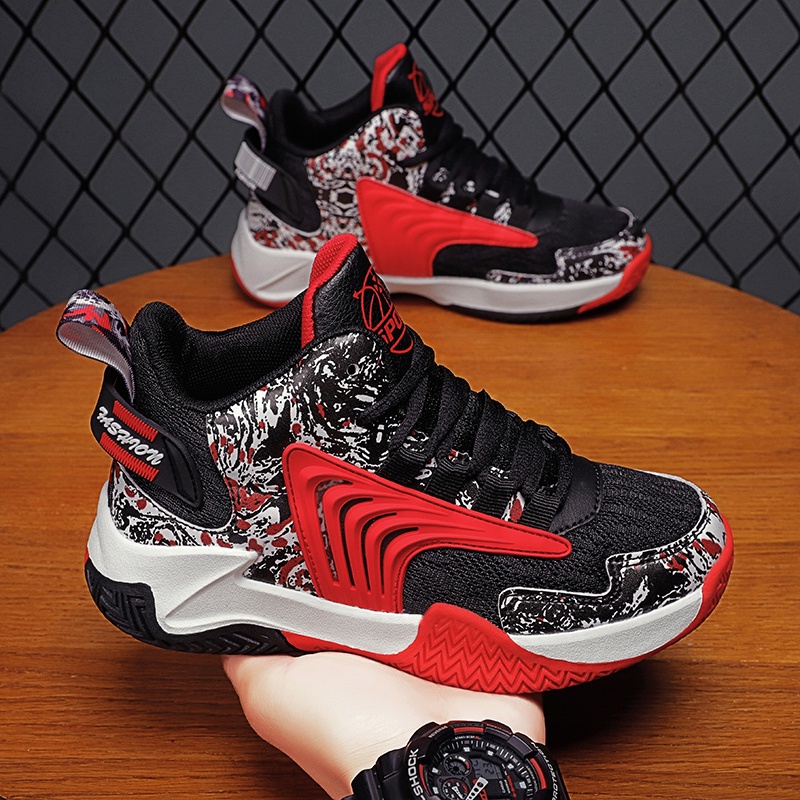 New Children's Basketball Shoes Lightweight Breathable Boys Sneakers Boys  Basketball Shoes Kids Sports Training Footwear