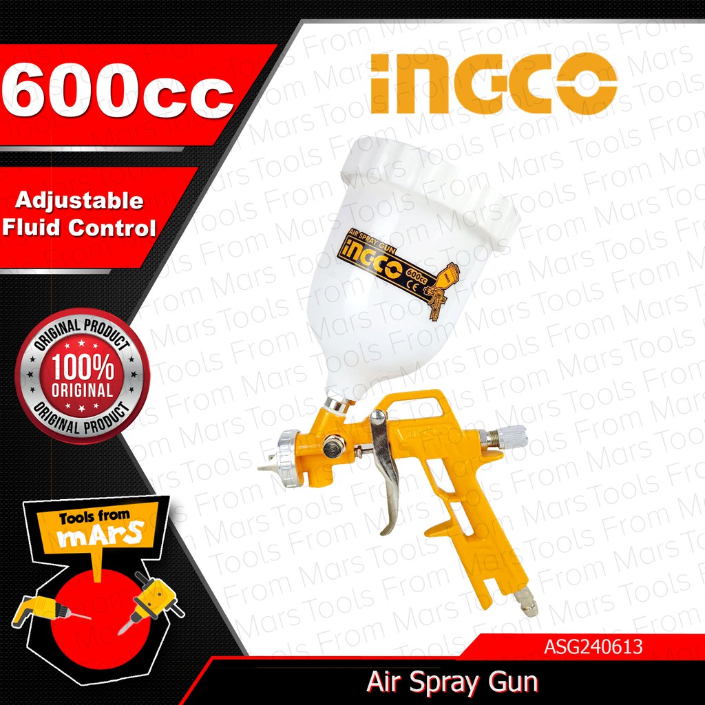 INGCO Air Spray Gun Paint Spray Gun Gravity Type Gun Spray Air Spray ...