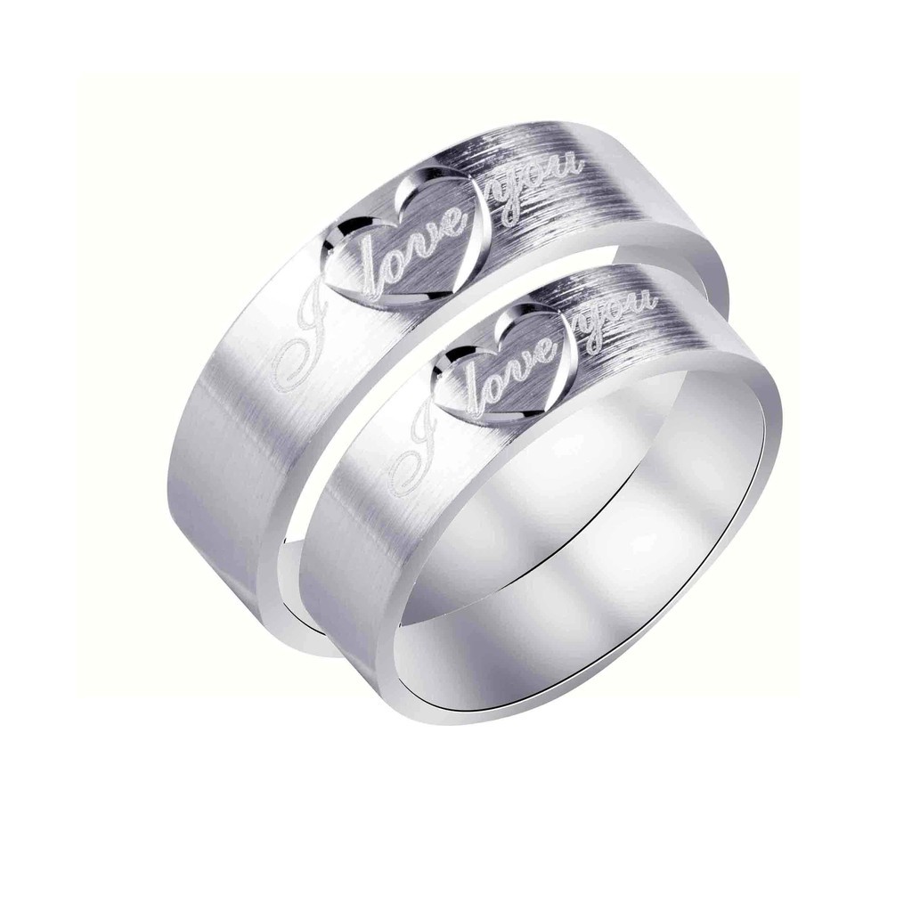 Rockyu 925 Silver Couple Rings - Adjustable Size, Forever Love Engraved, Wedding Engagement Gift For Him & Her - View #4
