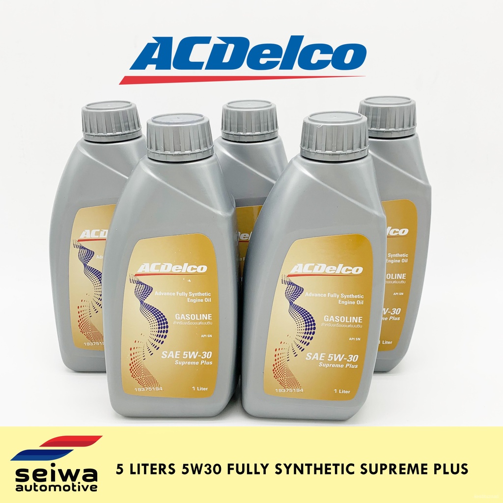 [5 Liters] 5W30 Fully Synthetic Engine Oil (GAS) Genuine ACDelco Auto